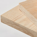 Modern Industrial Vertical Wood Wave 4-Tier Bookshelf Image - 4