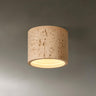 Modern Khaki Cylinder Flush Mount Ceiling Light 2-Light Image - 10