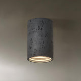 Modern Khaki Cylinder Flush Mount Ceiling Light 2-Light Image - 11