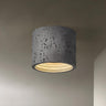 Modern Khaki Cylinder Flush Mount Ceiling Light 2-Light Image - 12