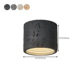 Modern Khaki Cylinder Flush Mount Ceiling Light 2-Light Image - 16