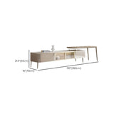 Modern Khaki Marble TV Stand with Cabinet Storage #size