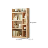 Modern Kids Room Vertical Wooden Natural Bookshelf Image - 7