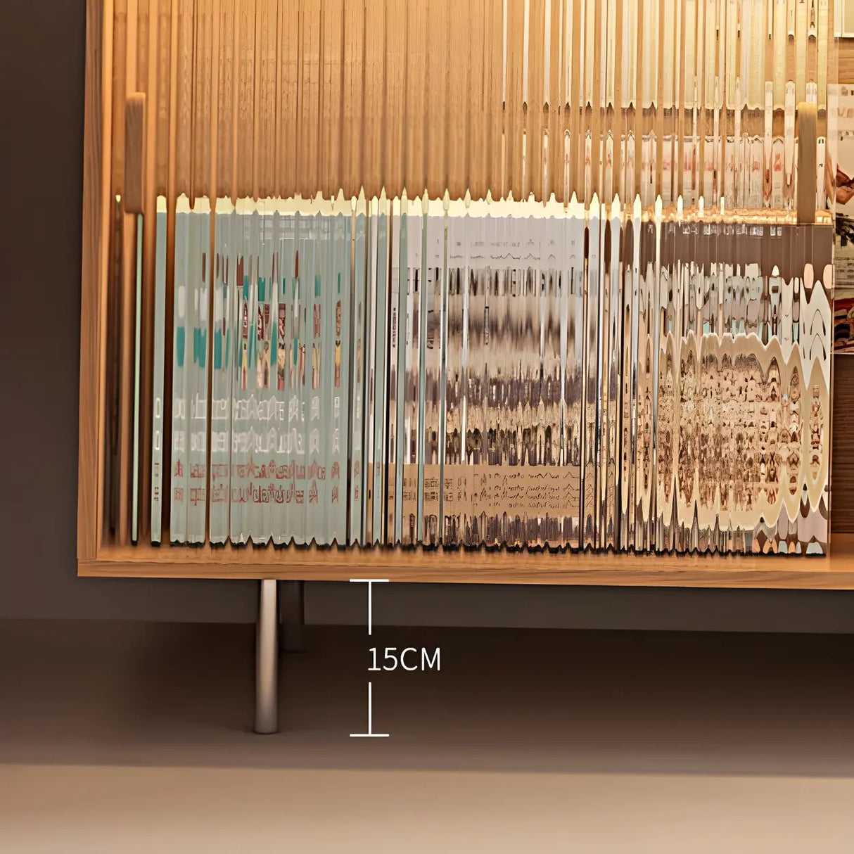 Modern L shape Counter Height Bar Table with Storage Cabinet Image - 8