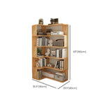 Modern L-Shape Natural Finish Wood Corner Bookcase Image - 18