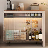 Modern L-Shaped Extendable Bar Table with Storage Image - 10