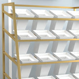 Modern Ladder Metal Indoor Large Plant Stands Gold Image - 9