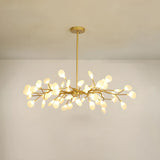Modern Large Branch Crystal Brass Chandelier Ceiling Light Image - 11