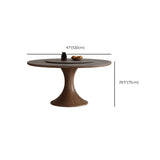 Modern Lazy Susan Stone Round Gray Wood Dining Table #size