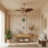Modern Leaf Remote Control Adjustable Ceiling Fan Light Image - 3