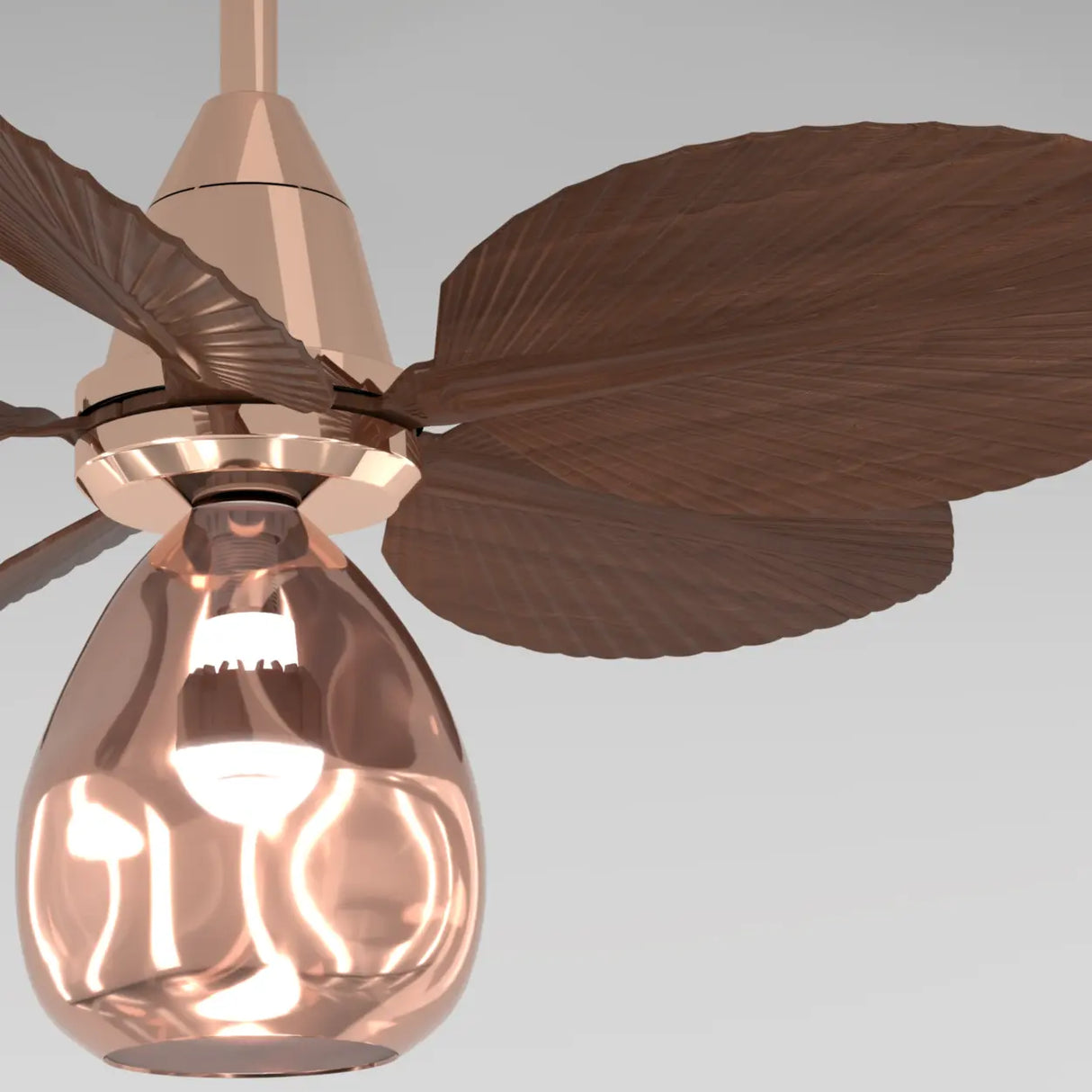 Modern Leaf Remote Control Adjustable Ceiling Fan Light Image - 8