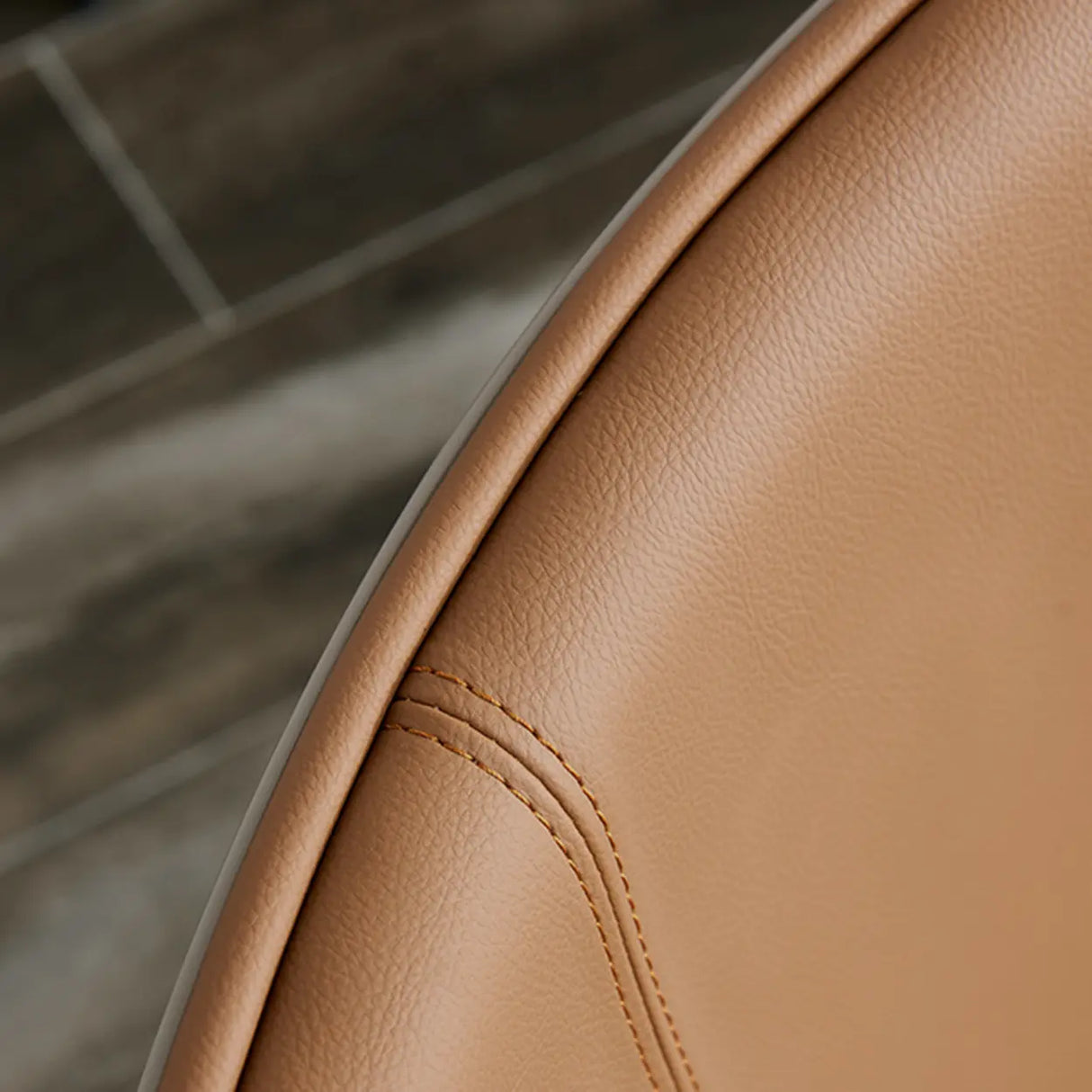 Modern Leather Armless Upholstered Solid Back Dining Chair Image - 8