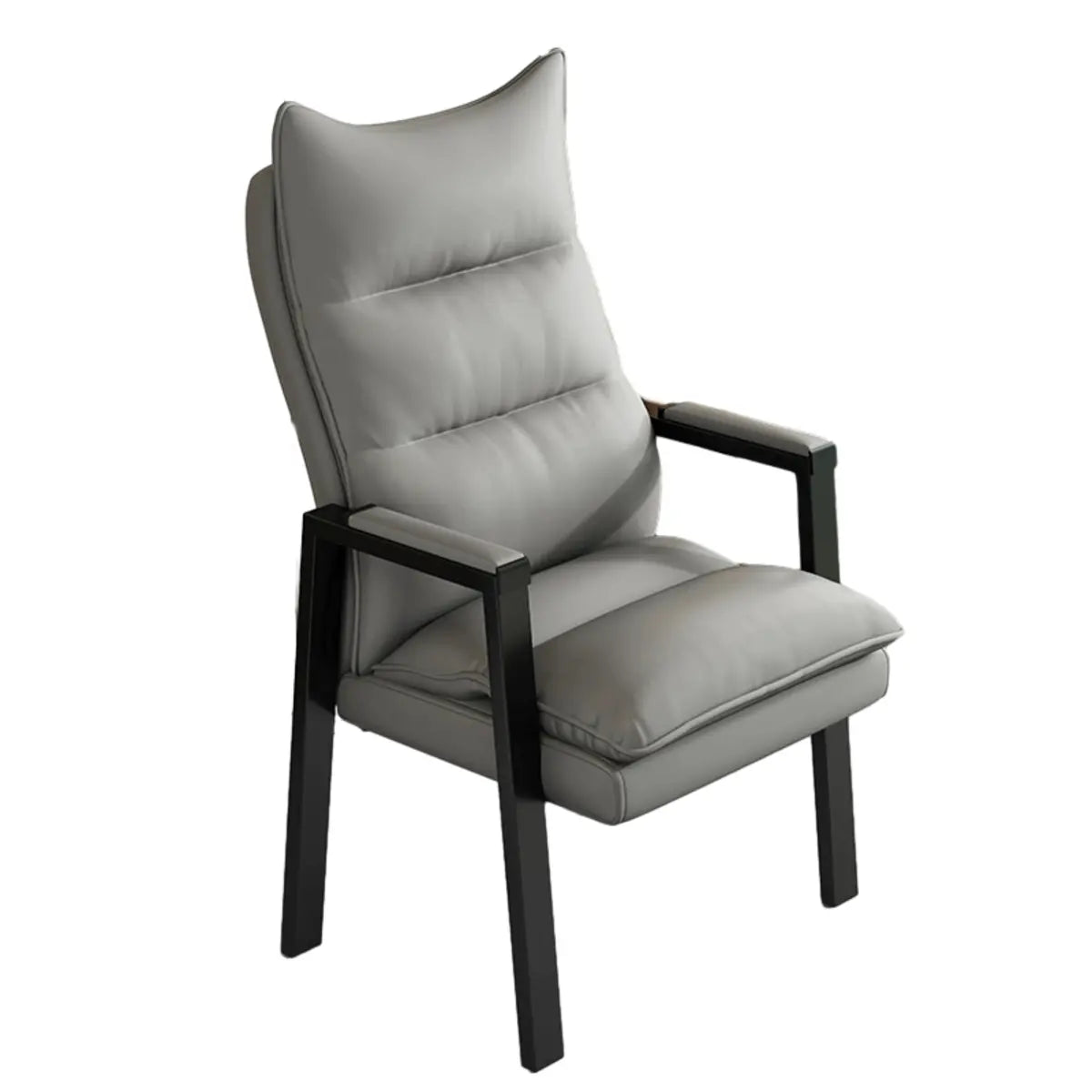Modern Leather Black Ergonomic Waterproof Office Chair Image - 6