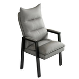 Modern Leather Black Ergonomic Waterproof Office Chair Image - 6