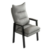 Modern Leather Black Ergonomic Waterproof Office Chair Image - 6