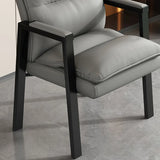 Modern Leather Black Ergonomic Waterproof Office Chair Image - 7