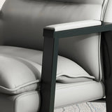 Modern Leather Black Ergonomic Waterproof Office Chair Image - 9