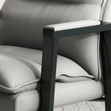 Modern Leather Black Ergonomic Waterproof Office Chair Image - 9