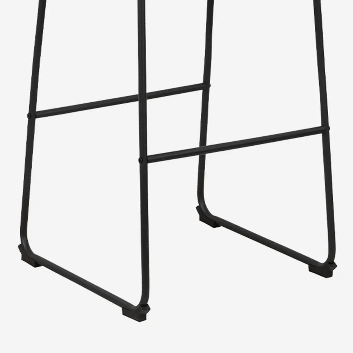 Modern Leather Counter Height Bar Stool with Metal Legs Image - 9