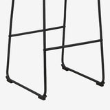 Modern Leather Counter Height Bar Stool with Metal Legs Image - 9