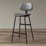 Modern Leather Low Back Saddle Counter Height Bar Stool Image - 3