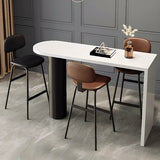 Modern Leather Low Back Saddle Counter Height Bar Stool Image - 8