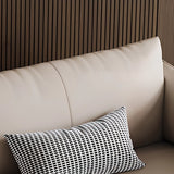 Modern Leather Metal Frame Reception Sofa with Arms Image - 12