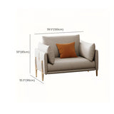 Modern Leather Metal Frame Reception Sofa with Arms Image - 23