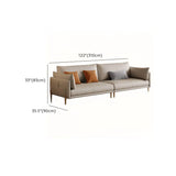 Modern Leather Metal Frame Reception Sofa with Arms Image - 25