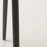 Modern Leather Open Back Upholstered Dining Chair Image - 7