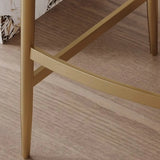 Modern Leather Padded Seat Low Back Counter Height Bar Stool Image - 12