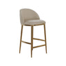 Modern Leather Padded Seat Low Back Counter Height Bar Stool Image - 5