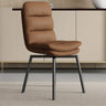 Modern Leather Padded Swivel Upholstered Dining Chair Image - 3