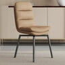 Modern Leather Padded Swivel Upholstered Dining Chair Image - 7
