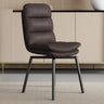 Modern Leather Padded Swivel Upholstered Dining Chair Image - 9