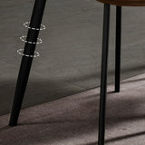 Modern Leather Parsons Dining Chair with Metal Legs Image - 10