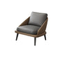 Modern Leather Removable Cushions Black Accent Chair Image - 9
