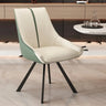 Modern Leather Upholstered Accent Dining Chair with Back Image - 15