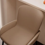 Modern Leather Upholstered Arm Footrest Bar Stool with Back Image - 10