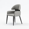 Modern Leather Upholstered Dining Chairs With Arms Image - 2