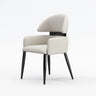 Modern Leather Upholstered Dining Chairs With Arms Image - 7