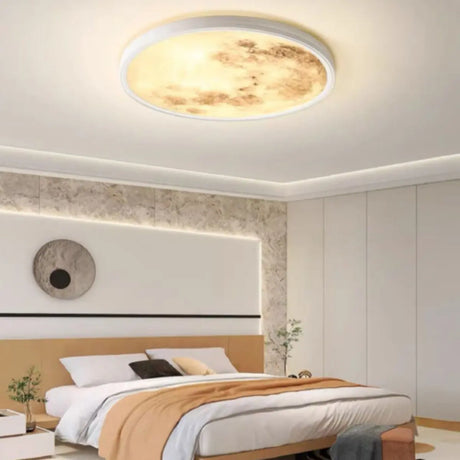 Modern LED Geometric Acrylic White Ceiling Light Image - 1