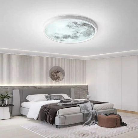 Modern LED Geometric Acrylic White Ceiling Light Image - 2