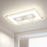 Modern LED Remote Control 2 Blade Ceiling Fan Light Image - 12