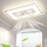 Modern LED Remote Control 2 Blade Ceiling Fan Light Image - 13