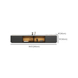 Modern LED TV Stand with Drawers and Glass Cabinet Doors Image - 13