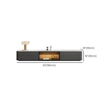 Modern LED TV Stand with Drawers and Glass Cabinet Doors Image - 15