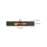 Modern LED TV Stand with Drawers and Glass Cabinet Doors Image - 17