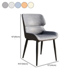 Modern Letaher Cushioned Upholstered Wingback Dining Chair #size