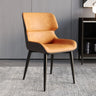 Modern Letaher Cushioned Upholstered Wingback Dining Chair Image - 3